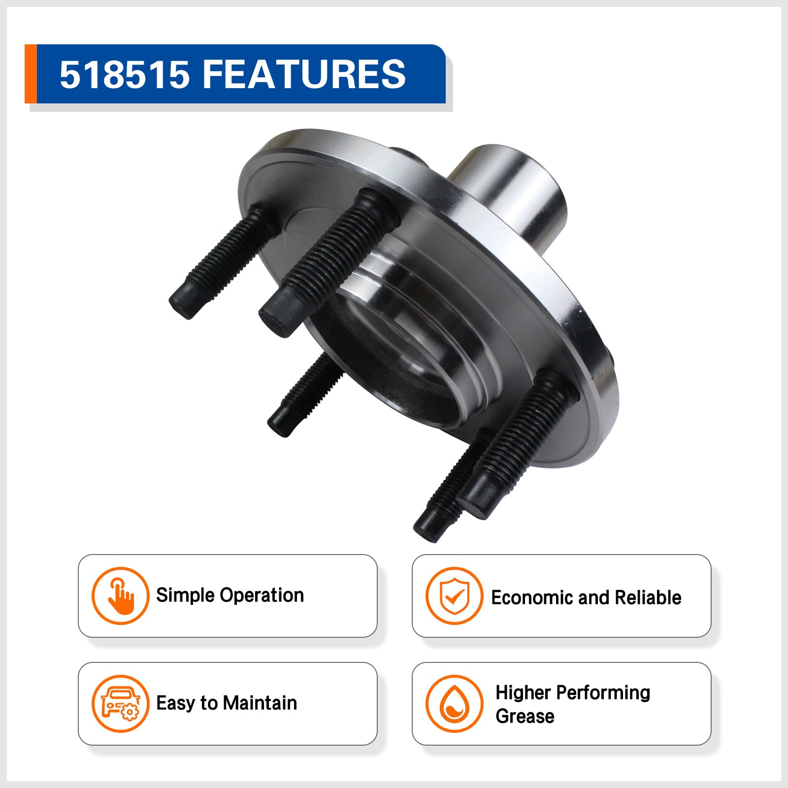 Amazon.com: MACEL 518515 Front Wheel Bearing Hub Assembly